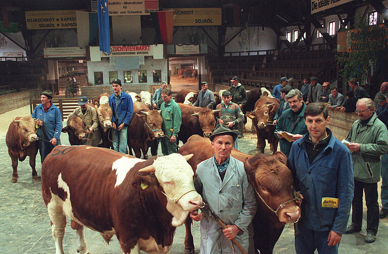 Vor 20 Jahren: Einer der letzten Bullenmärkte in der Frankenhalle.&nbsp;