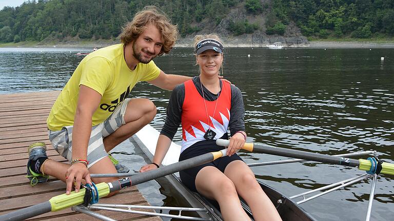 Hat auch Titel-Chancen: Fine-Marie Nüchter, hier mit Trainer Jonas Wöhning.