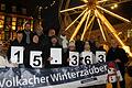 Die Sponsoren des Volkacher Winterzaubers trafen sich zum Warmup auf dem Marktplatz im bereits aufgebauten nostalgischen Winterdorf, in dem die Besucher vom 1. bis 6. Januar verzaubert werden.