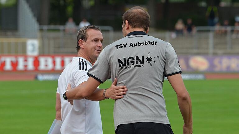 Marc Reitmaier (FC 05 Schweinfurt) und Julian Grell (TSV Aubstadt) treffen mit ihren Mannschaften heute im zweiten Unterfranken-Derby der Woche aufeinander.