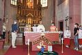 Beim Gottesdienst zum Festtag von Maria Magdalena wirkten mit (von links): Maria Götz (Birkenfeld), Magdalena Herteux (Roden), Ulrike Behr (Karbach), Pastoralreferentin Christiane Hetterich, Monika Rauch (Ansbach) und Heidi Vogel (Urspringen).