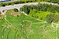 Fertigstellung Uttinger Labyrinthfeld       -  Feld-Labyrinth zeigt Wikingerschiff