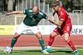 Bewies gegen den TSV 1860 Rosenheim erneut, wie wichtig er für den FC 05 Schweinfurt ist: Adam Jabiri (links), hier im Zweikampf mit Malik Salkic.&nbsp;