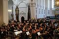 Fast auf der Autobahn stecken geblieben, dann doch noch rechtzeitig zum Konzert da: Die Bamberger Symphoniker unter der Leitung von Christoph Eschenbach am Samstag beim Würzburger Mozartfest mit 'Bruckner im Dom'.
