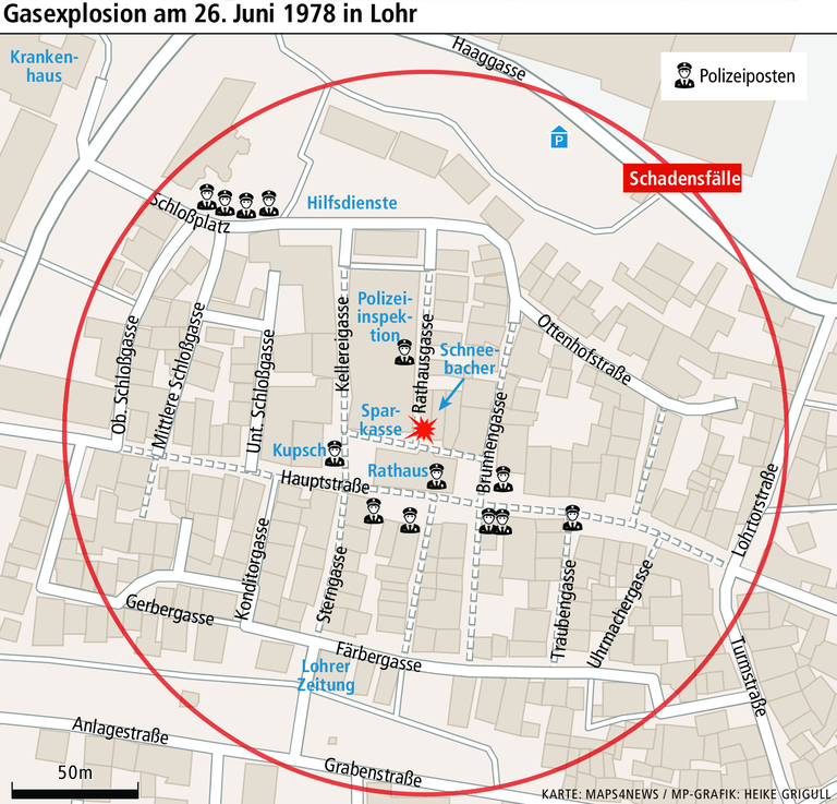 1978: Wie es in Lohr zu einer gewaltigen Gasexplosion kam