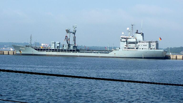 Das Drossschiff 'Spessart' im Liegeplatz Kiel.