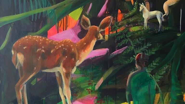 In der Ausstellung von Lemonie Pearl im Franck-Haus Marktheidenfeld wird auch das großformatige Werk mit dem Titel 'Zuwanderer' zu sehen sein. In der Ausstellung von Lemonie Pearl im Franck-Haus Marktheidenfeld wird auch das großformatige Werk mit dem Titel 'Zuwanderer' zu sehen sein.