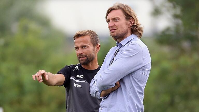 Zielrichtung einstelliger Tabellenplatz: Kickers-Trainer Michael Schiele und Vorstandsvorsitzender Daniel Sauer.