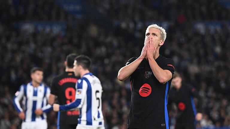 Real S. San Sebastián - FC Barcelona - Die Zukunft von Dani Olmo beim FC Barcelona ist ungewiss. Real S. San Sebastián - FC Barcelona - Die Zukunft von Dani Olmo beim FC Barcelona ist ungewiss.