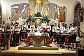 Die Sandberger Musikanten, der Kirchenchor Sandberg und viele weitere Mitwirkende begeisterten mit ihrem stimmungsvollen Weihnachtskonzert die zahlreichen Gäste in der St. Michael Kirche in Sandberg.