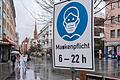 Die Maskenpflicht in der Würzburger Innenstadt wurde vorerst bis Sonntag verlängert.