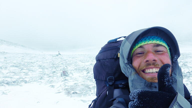 Ein Selfie von Max Kortmann aus der Arktis. Ein Selfie von Max Kortmann aus der Arktis.