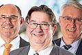 Das Bürgermeister-Trio der Freien Wähler (von links) Roland Hoh (Biebelried), Karl-Dieter Fuchs (Mainstockheim) und Hermann Queck (Buchbrunn) kandidiert bei der Kommunalwahl 2026 nicht mehr.