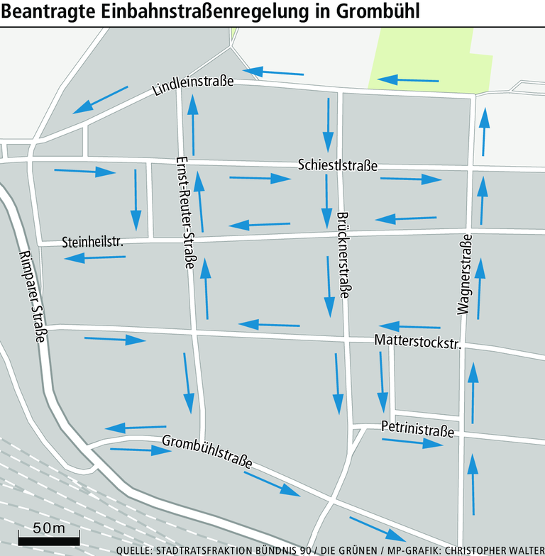 Verkehr in Würzburg: Künftig per Einbahnstraße durch Grombühl?