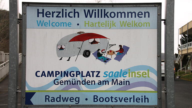 Campingplatz Saaleinsel Gemünden.