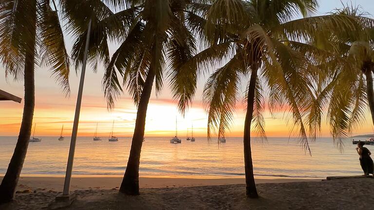 Endlich angekommen. Abendstimmung auf der Insel Martinique.&nbsp;