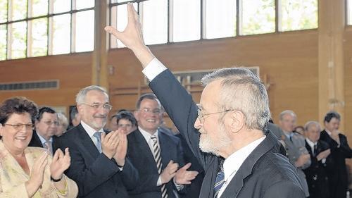 Waldemar Zorn bei seinem Abschied von der öffentlichen Bühne. Am Dienstagmorgen starb der Altlandrat im Alter von 70 Jahren an seiner schweren Krebserkrankung.