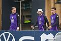 Nationalmannschaft in Herzogenaurach.jpeg       -  Alltag in der Mannschafts-WG: Torwart Oliver Baumann, Thomas Müller und Robin Koch kommen zum Training.