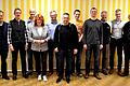 Der neu gewählte Vorstand des Radsportvereins Concordia Karbach (von links): die Ehrenvorsitzenden Hans Schleicher und Berthold Väth, Achim Schmitt, Brigitte Sendelbach-Priester, Karl Heinz Oestel, Christian Schmelz, Fabian Fischer, der neue Vorsitzende Robert Riedmann, Rolf Wiesmann, Moritz Riedmann sowie Günter Schmelz (es fehlt&nbsp;Volker Herold).
