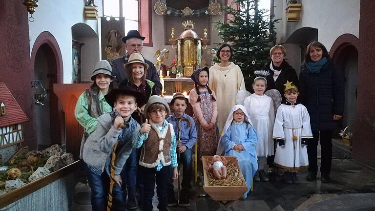 Der Kindermetten-Gottesdienst feierte in Himmelstadt am Nachmittag des Heiligen Abends die Geburt Jesu.