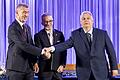 Rechtes Parteienbündnis       -  Andrej Babis (l-r), Herbert Kickl und Viktor Orban in Wien.