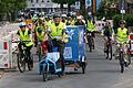 Knapp einhundert Fahrradfahrer beteiligten sich an der Radler-Demo der Bewegung 'Kidical Mass', die zum siebten Mal in Schweinfurt stattfand.