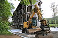 Gradierbau in Bad Kissingen: Abriss beginnt       -  Kommende Woche beginnen die Abrissarbeiten am Gradierbau. Schweres Gerät steht schon bereit.
