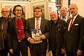 Eröffnung der Ausstellung &bdquo;Leben im Alter&ldquo; im Rathaus. Im Bild (von links) Alfred Söhlmann (BSW-Fotogruppe), Günther Rinke (Vorsitzender der Seniorenvertretung), Dr. Michael Schwalb (beratender Arzt der Seniorenvertretung), Adolf Bauer, Herbert Schmidt (ehemaliger Vorsitzender der Seniorenvertretung), Volker Stawski (Seniorenberatungsstelle Stadt Würzburg), Edgar Herget (Stiftung BSW) und Dieter Kupitz (BSW-Fotogruppe).