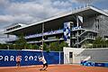 Paris 2024 - Vorbereitungen Tennis       -  Beim Match von Maximilian Marterer in Paris musste ein Teil der Tribüne geräumt werden.