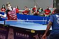 Der TSV Bad Königshofen (links Kilian Ort) bezwang in der vorigen Saison den TTC Fulda-Maberzell (rechts Quadri Aruna) zweimal. Am Sonntag wird es wesentlich schwerer, wieder einen Sieg in Fulda zu landen.