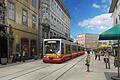 Ein Bild aus dem Animationsfilm der WVV: Die neue Linie 6 soll vom Barbarossaplatz durch die Theaterstraße ins Hubland fahren und täglich von bis zu 30.000 Fahrgästen genutzt werden.
