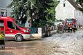 Heftig hatte es in Kitzingen den Bereich Talstraße/Kaltensondheimer Straße erwischt. Bei den Aufräumarbeiten halfen auch 135 Einsatzkräfte aus dem Landkreis Würzburg.