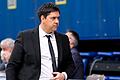 Sašo Filipovski, hier noch als Coach bei Partizan Belgrad, soll den Basketball-Bundesligist s.Oliver Würzburg übernehmen.