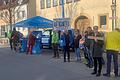 An einem Informationsstand der AfD gab es am Donnerstagnachmittag eine spontane Demonstration.       -  An einem Informationsstand der AfD gab es am Donnerstagnachmittag eine spontane Demonstration.