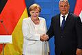 HUNGARY-GERMANY-AUSTRIA-PAN-EUROPEAN-PICNIC-IRON-CURTAIN       -  Bundeskanzlerin Angela Merkel (CDU) und Viktor Orban, Ministerpräsident von Ungarn, gedachten am Montag in Sopron der ersten Massenflucht von DDR-Bürgern vor 30 Jahren.