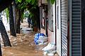 Unwetter in Thailand       -  Auch Sandsäcke konnten die Wassermassen nicht aufhalten.