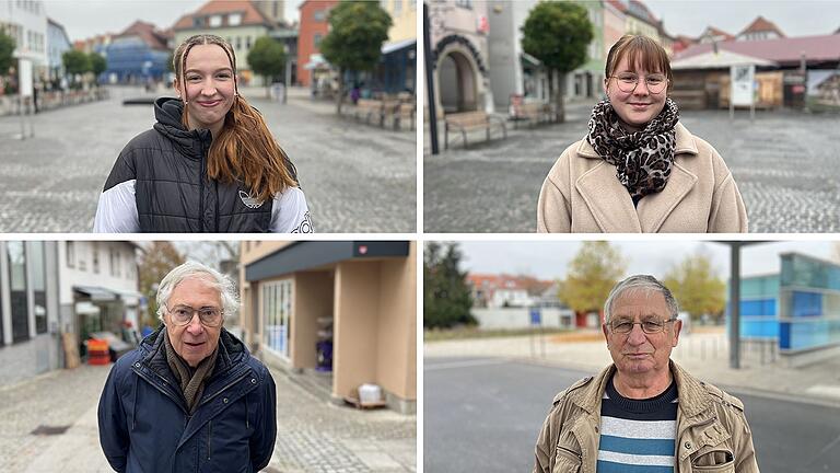 Vier Menschen in der Bad Neustädter Innenstadt über ihre Gedanken zum aktuellen Regierungschaos und den vielleicht anstehenden Neuwahlen.