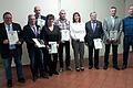 Auf dem Foto von links die Geehrten: 1. Vorsitzender Frank Baumann (Gold), Raik Dellner (Silber), Martin Hirsch (Bronze), Aksinja Dellner (Silber), Felix Buchwald (Gold), Andrea Streit (Silber), Helmut Zorn (Silber), Andre Streit (Gold), 2. Vorsitzender Dirk Reimer.