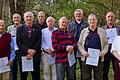 Der Vogelschutzverein ehrte langjährige Mitglieder. Unser Bild zeigt (von links) Horst Kaiser (Vorsitzender), Rudolf Bauer (50 Jahre), Elmar Weimann (25), Konrad Roth (Ehrenmitglied), Herbert Graf (40), Harald Vorberg (50), Rüdiger Niedermeier (15), Karl Günzel (25), Karl-Heinz Fleischer (15), Erich Tröppner (15), Magdalena Find (Vorstand) und Helmut Greubel (Vorstand).