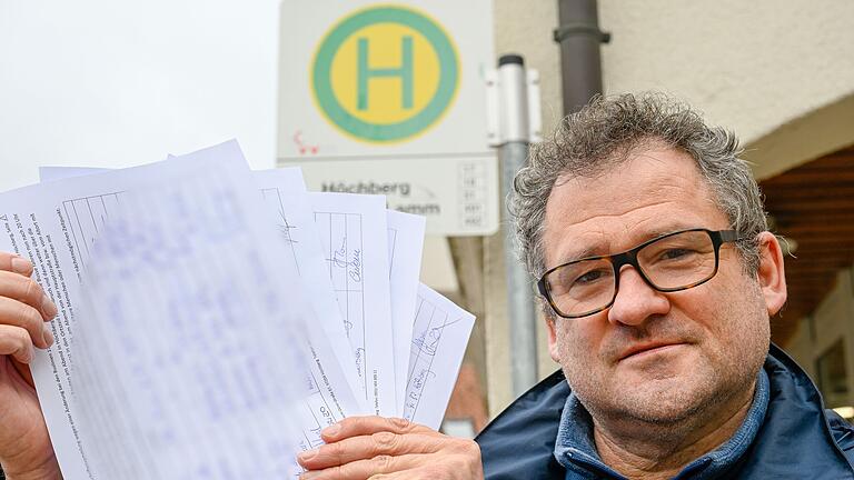 Rund 150 Menschen haben gegen eine Fahrplanänderung der APG in Höchberg unterschrieben. Gemeinderat Martin Lerzer war an der Organisation beteiligt.