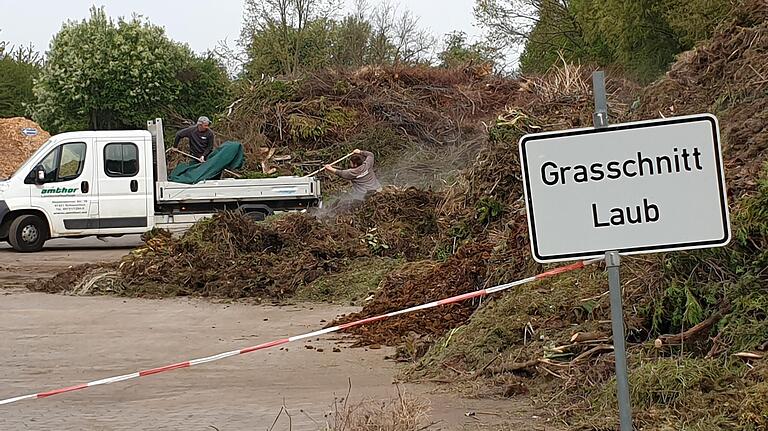 Keinen Andrang gab es am Kompostwerk.