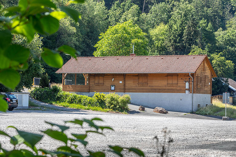 Start und Zielpunkt der Wandertour ist das Wanderheim am Ortsausgang von Mespelbrunn.