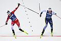 Nordische Ski-WM Trondheim       -  Packendes Finale: Therese Johaug (l) muss sich Ebba Andersson geschlagen geben.