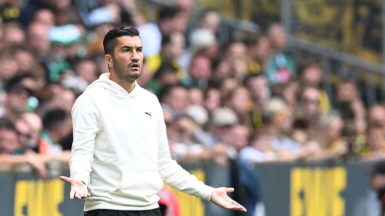 Werder Bremen - Borussia Dortmund       -  Nicht zufrieden mit seinem BVB: Dortmunds neuer Trainer Nuri Sahin.