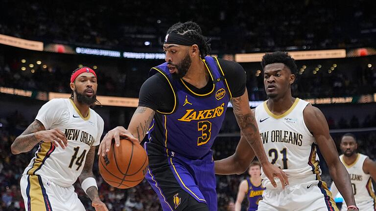 New Orleans Pelicans - Los Angeles Lakers       -  Anthony Davis erzielte schon wieder mindestens 30 Punkte für die Lakers.