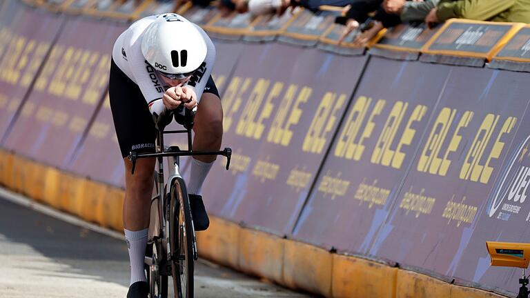 Radsport-EM: Einzelzeitfahren der Frauen       -  Mieke Kröger belegt im EM-Zeitfahren den siebten Platz.