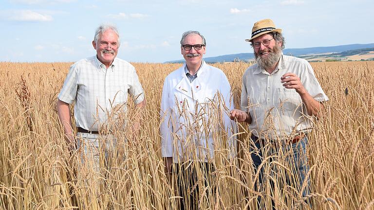 Das ökologische &quot;Dreigestirn&quot;: Müller Andreas Wirsing (von links), Bäckermeister Ullrich Amthor und Landwirt Karl-Heinrich Weber.