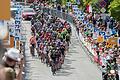 Die Zieleinfahrt der Bayernrundfahrt 2015 in Ebern: So sieht es aus, wenn Profis unterwegs sind. Diesmal, bei den BR-Radlern, wird es viel gemütlicher zugehen.
