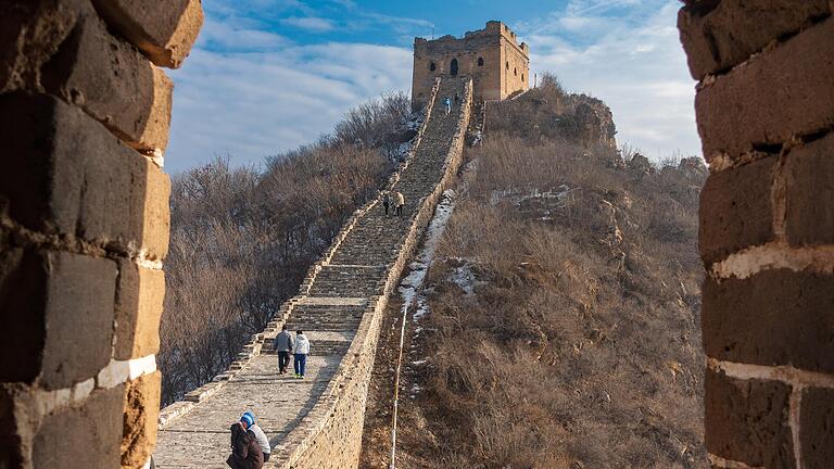 Die Chinesische Mauer in der Provinz Beijing.