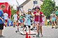 Einfach nur Spaß: Das &bdquo;Fun Wheel City Skate&ldquo; war nur eines der vielen Angebote beim großen Spielefest von Stadt und Sparkasse.